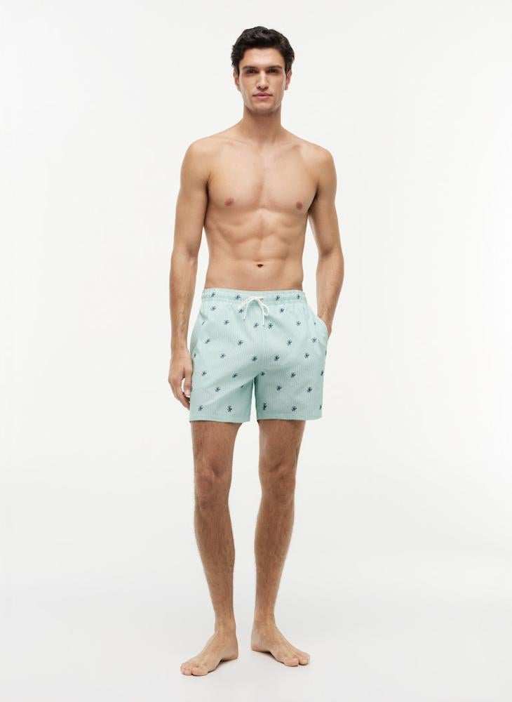 TOMMY HILFIGER Ithaca Embroidery Mid Length Swim Shorts - Image 4
